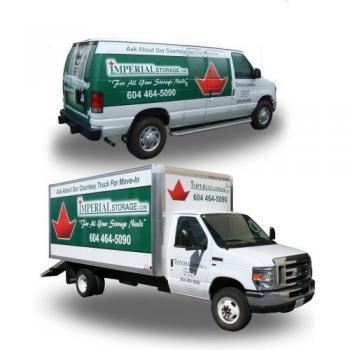 Free Use of our courtesy moving truck or van offered by Imperial Self Storage in Port Coquitlam British Columbia Canada