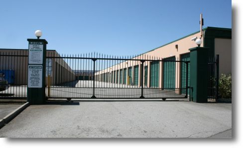 Imperial Self Storage Facility front security gate entrance in Port Coquitlam